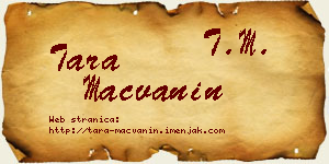 Tara Mačvanin vizit kartica